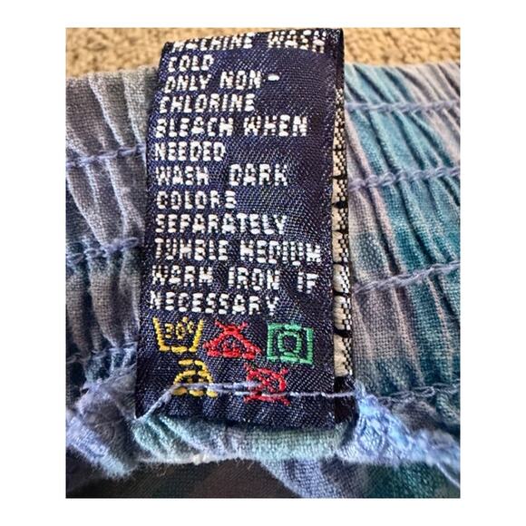 Vintage GAP 90s Blue Plaid Cotton Tapered Pants Size L - Picture 6 of 6